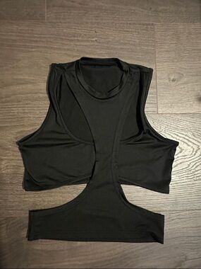 SHEIN Black Cutout Crop Tank